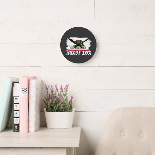 California State Map Flag Design | Golden State Ronde Klok (Leeskamer)