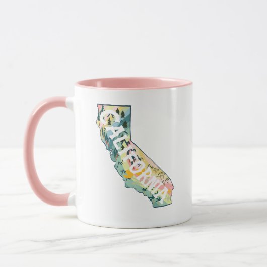 California State Map Illustration Mok (Links)