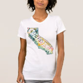 California State Map Illustration T-shirt (Voorkant)