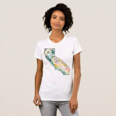 California State Map Illustration T-shirt (Voorkant volledig)