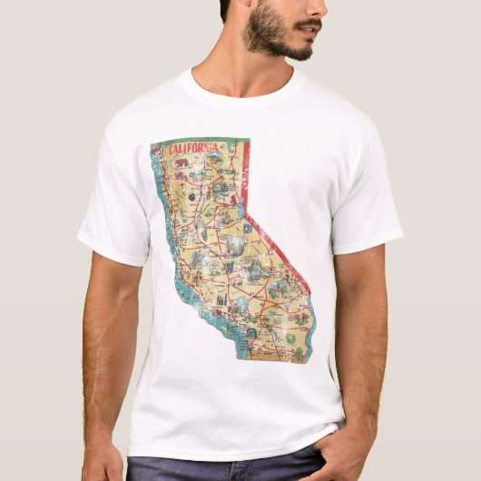  California State Map T-shirt (Voorkant)