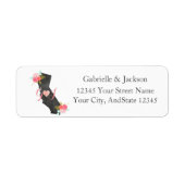 California State Monogram retouradres-label Etiket (Voorkant)