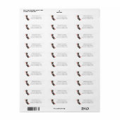 California State Monogram retouradres-label Etiket (Full Sheet)