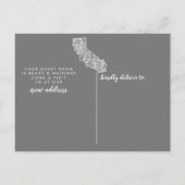 CALIFORNIA State Moving Announcement Post Kaart (Achterkant)