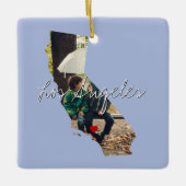 California State Photo insert and town name Keramisch Ornament (Voorkant)