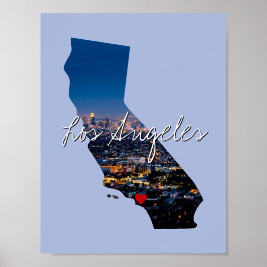 California State Photo insert and town name Poster (Voorkant)