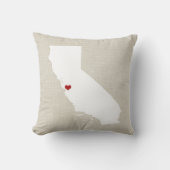 California State Pillow Decor New Home Wedding Kussen (Voorkant)