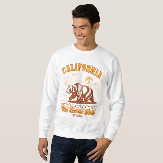 California State Pride – Bear & Wildflower  Trui (Voorkant volledig)