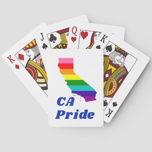 California State Pride Gay Pride Flag Stripe Pokerkaarten (Achterkant)