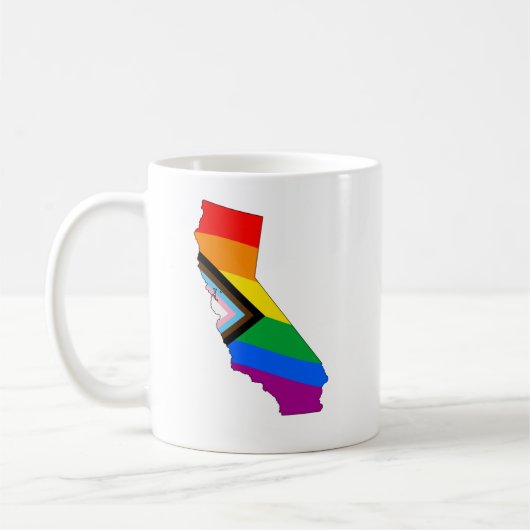 California State Pride LGBTQ Progress Pride Koffiemok (Links)