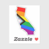 California State Pride LGBTQ Progress Pride Sticker (Vel)