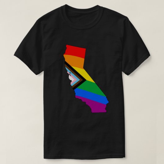 California State Pride LGBTQ Progress Pride T-shirt (Design voorkant)