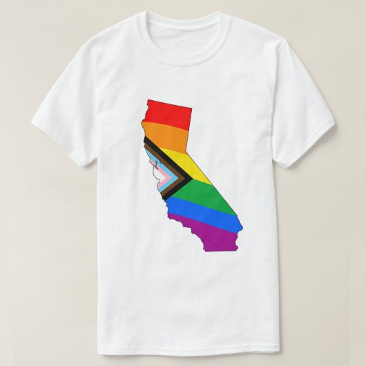 California State Pride LGBTQ Progress Pride T-shirt (Design voorkant)