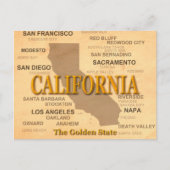 California State Pride Map Silhouette Briefkaart (Voorkant)