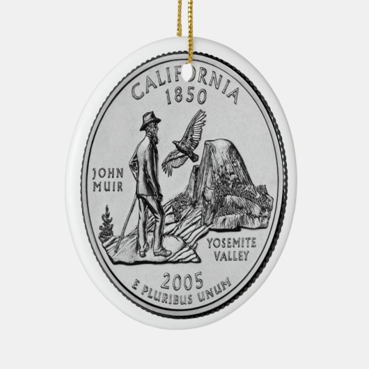 California State Quarter Keramisch Ornament (Rechts)