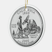California State Quarter Keramisch Ornament (Links)