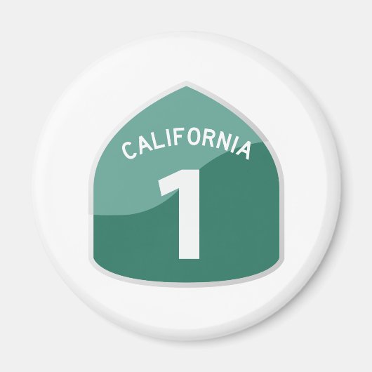 California State Route 1 Pacific Coast Highway Magneet (Voorkant)