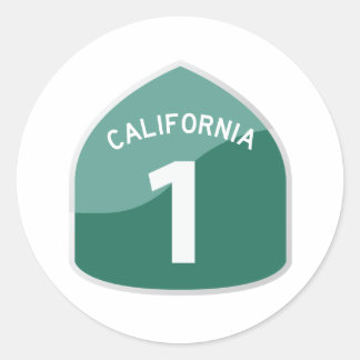 California State Route 1 Pacific Coast Highway Ronde Sticker