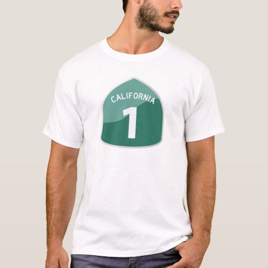 California State Route 1 Pacific Coast Highway T-shirt (Voorkant)
