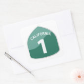 California State Route 1 Pacific Coast Highway Vierkante Sticker (Envelop)