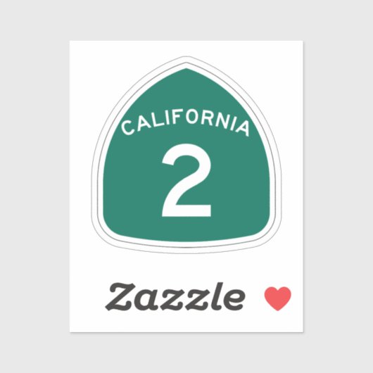 California State Route 2 Classic Round Sticker (Vel)