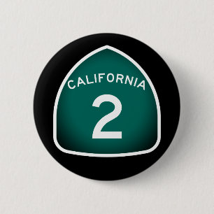 California State Route 2 Ronde Button 5,7 Cm