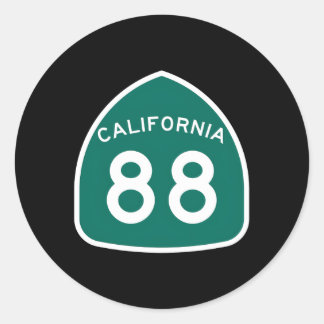 California State Route 88 ~ Snelweg 88 Ronde Sticker