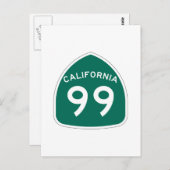 California State Route 99 Briefkaart (Voorkant / Achterkant)