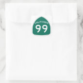 California State Route 99 Vierkante Sticker (Tas)