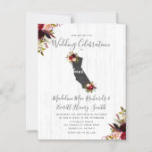 California State rustieke magnetische bruiloft uit Magnetische Uitnodiging (Voorkant)