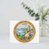 California State Seal Briefkaart (Staand voorkant)
