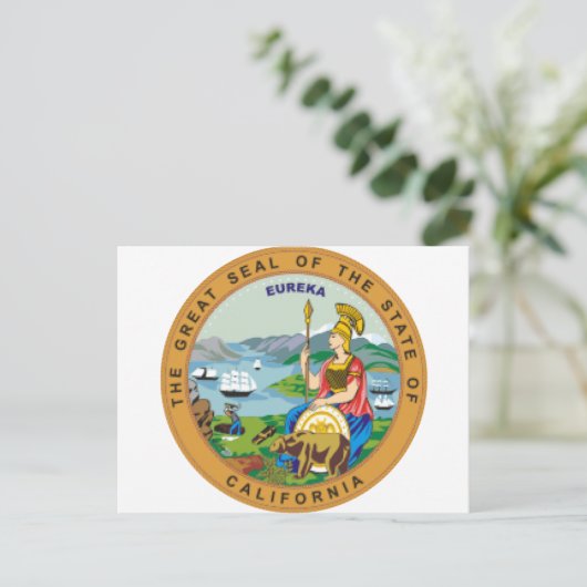 California State Seal Briefkaart (Staand voorkant)