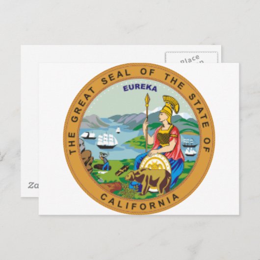 California State Seal Briefkaart (Voorkant / Achterkant)