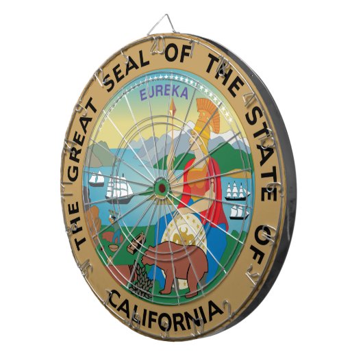 California State Seal Dartbord (Voorkant Rechts)