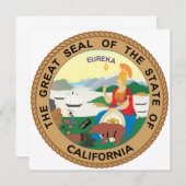 California State Seal Kaart (Voorkant / Achterkant)