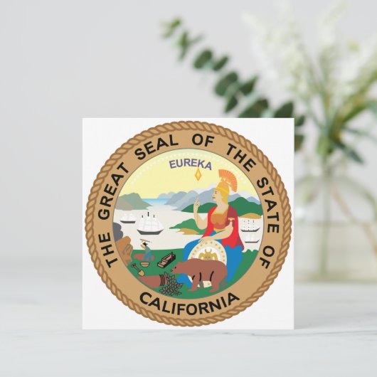 California State Seal Kaart (Staand voorkant)