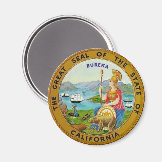 California State Seal Magneet (Voorkant / Achterkant)