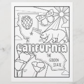 California State Shape and Facts kleurplaat Flyer (Voorkant)
