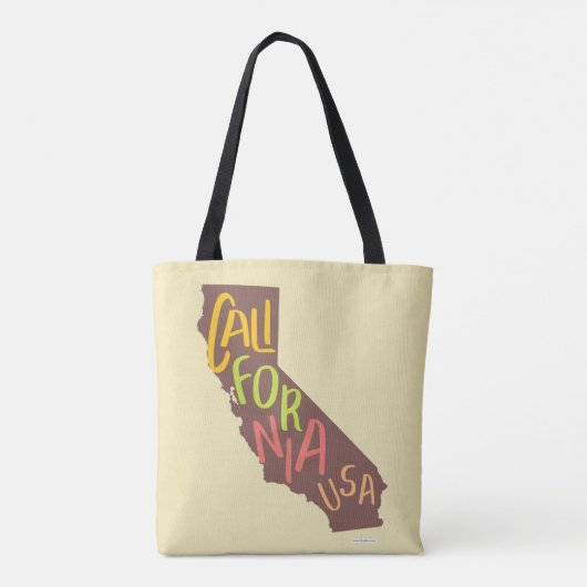 California State  Style Text Logo Tote Bag (Achterkant)