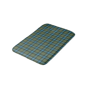 California State Turquoise en Moss Green Tartan Badmat