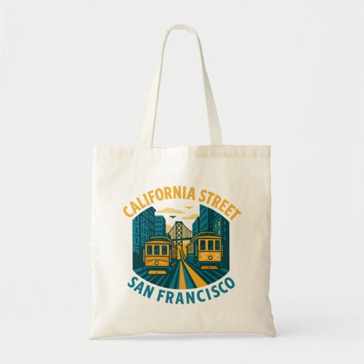 California straat kabelbanen San Francisco Tote Bag (Voorkant)