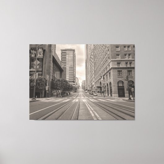 California Street, San Francisco Canvas Afdruk (Voorkant)