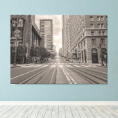 California Street, San Francisco Canvas Afdruk (Insitu (Houten vloer))