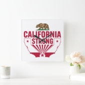 California Strong Grizzly Beer Vierkante Klok (Huis)