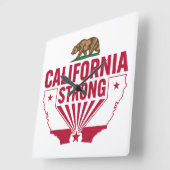 California Strong Grizzly Beer Vierkante Klok (Hoek)