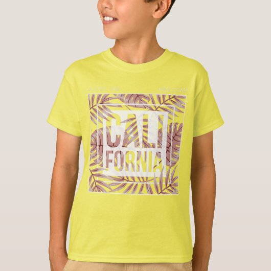 California Summer Forever- Tropical Leaves T-shirt (Voorkant)