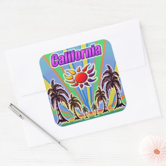 California Summer Love Sticker (Envelop)