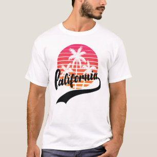 California Summer Retro Sunset Mannen T-Shirt