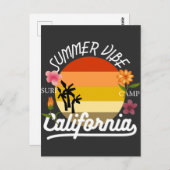 California Summer Vibe Surf Camp Briefkaart (Voorkant / Achterkant)