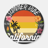 California Summer Vibe Surf Camp Magnet (Voorkant)